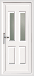 Leeds Sella white upvc back door with side panel